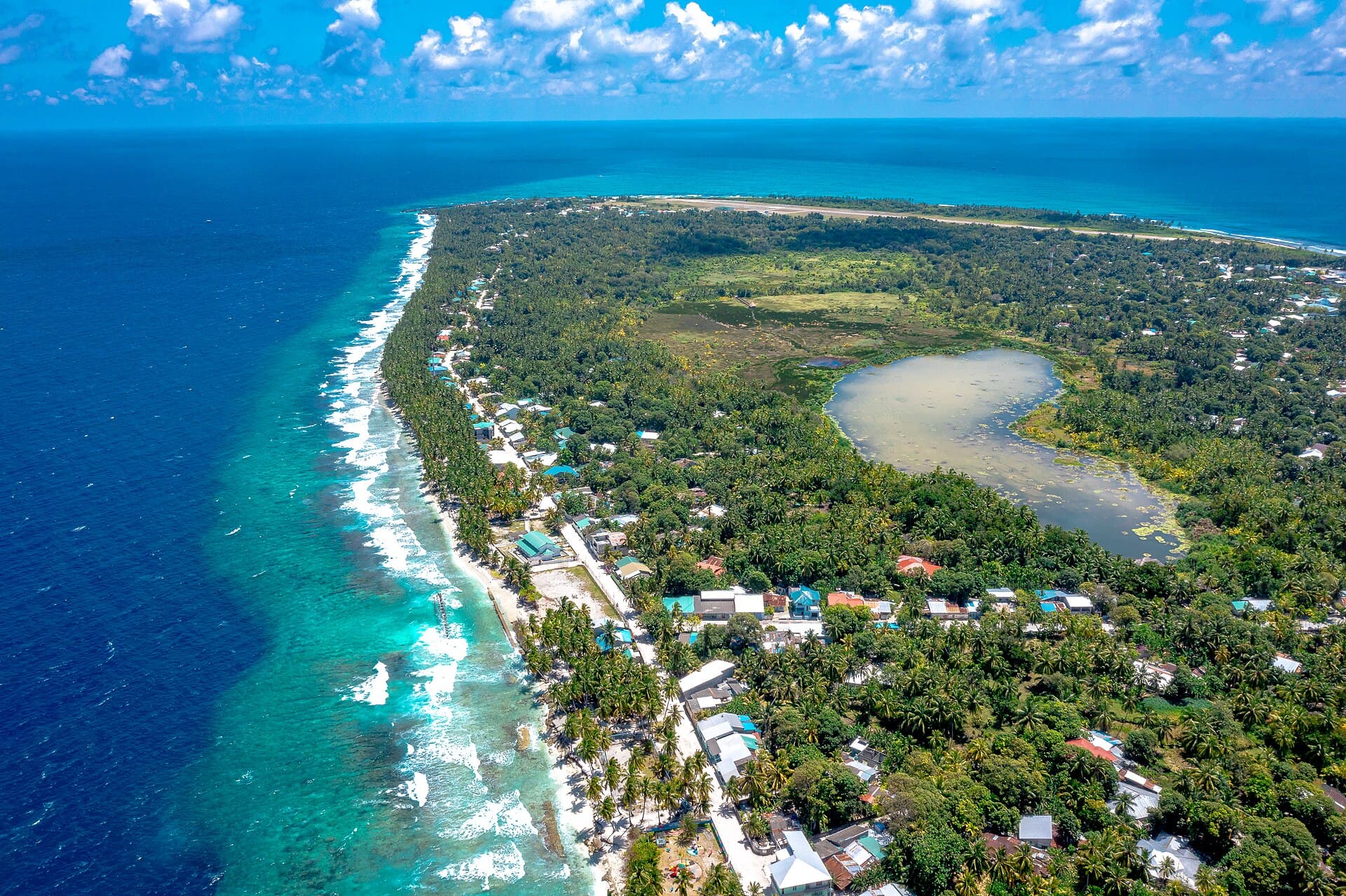 Aerial view of Fuvahmulah